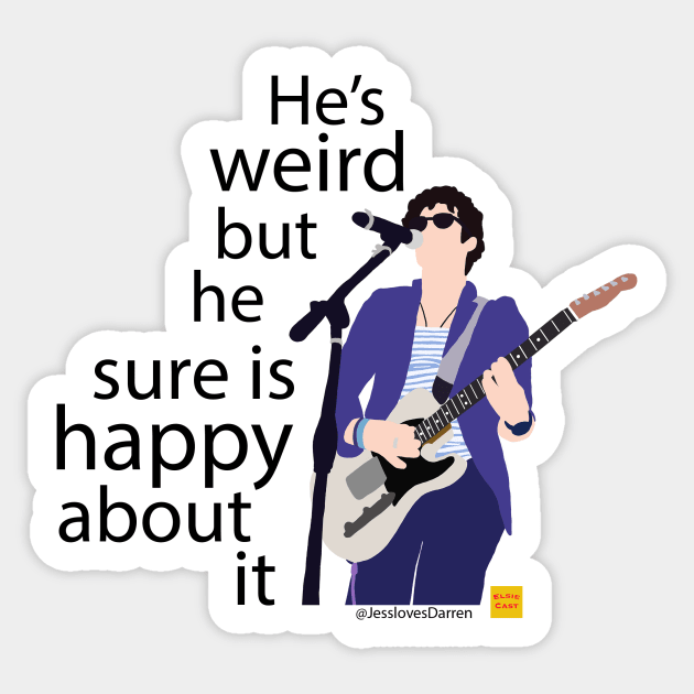 He's Weird Sticker by ElsieCast